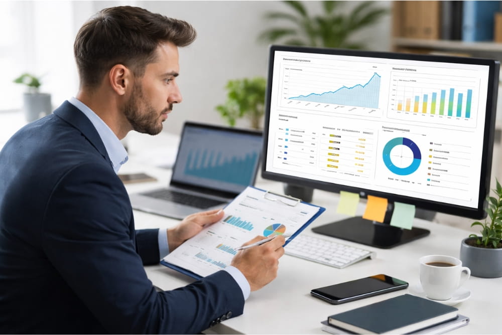 Professional reviews analytics charts to evaluate the agency’s SEO strategy for choosing seo agency