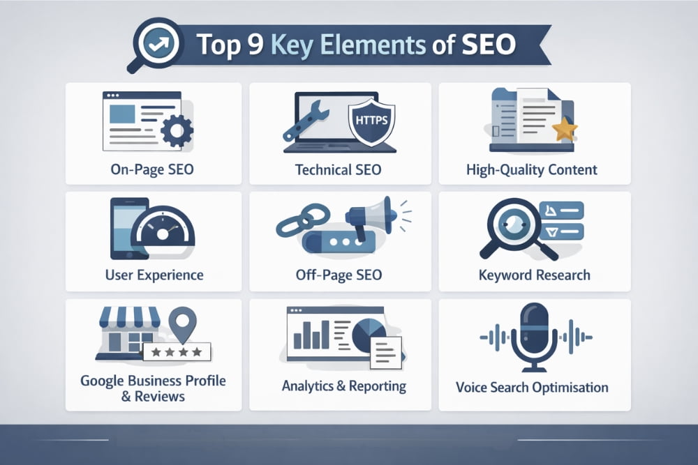 What Are The Top 9 Key Elements of SEO for Higher Rankings and Traffic